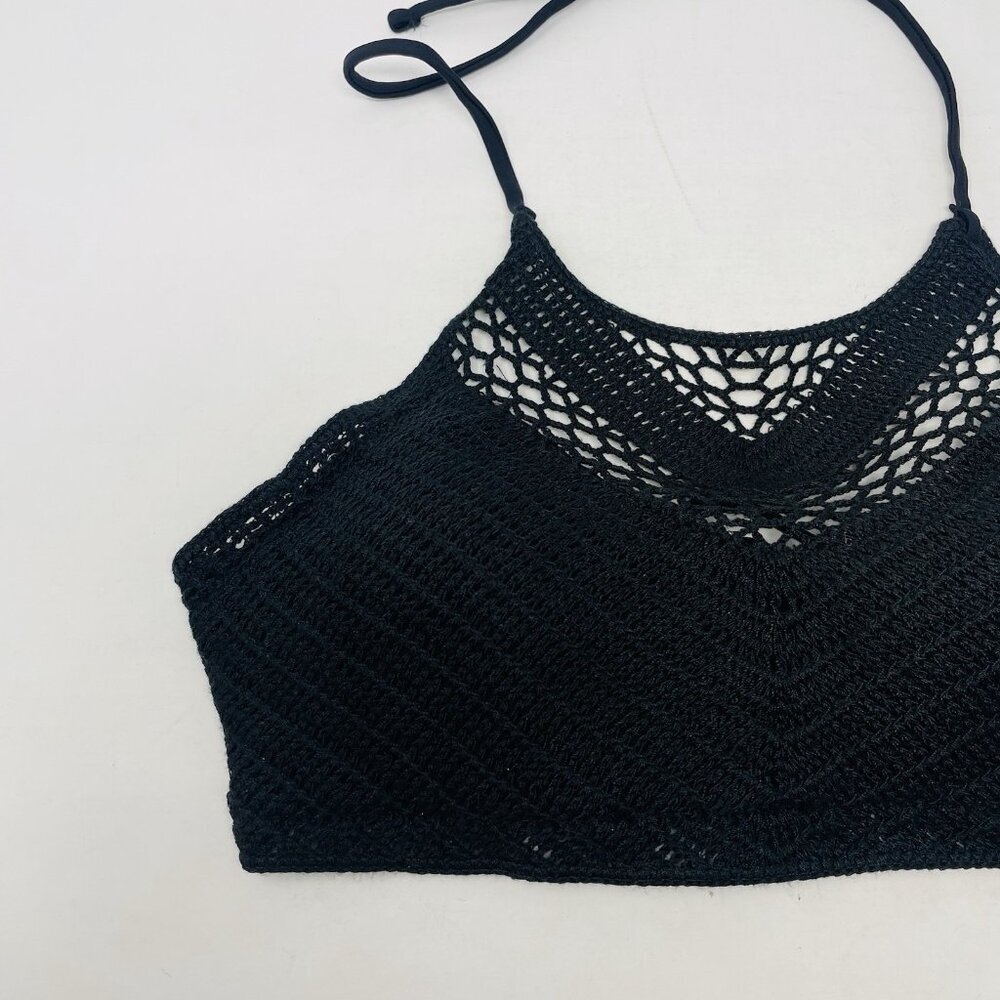 SO Juniors Size Large 11-13 Mix & Match‎ Crochet Halter Swim Bikini Top 1733 - Picture 3 of 8